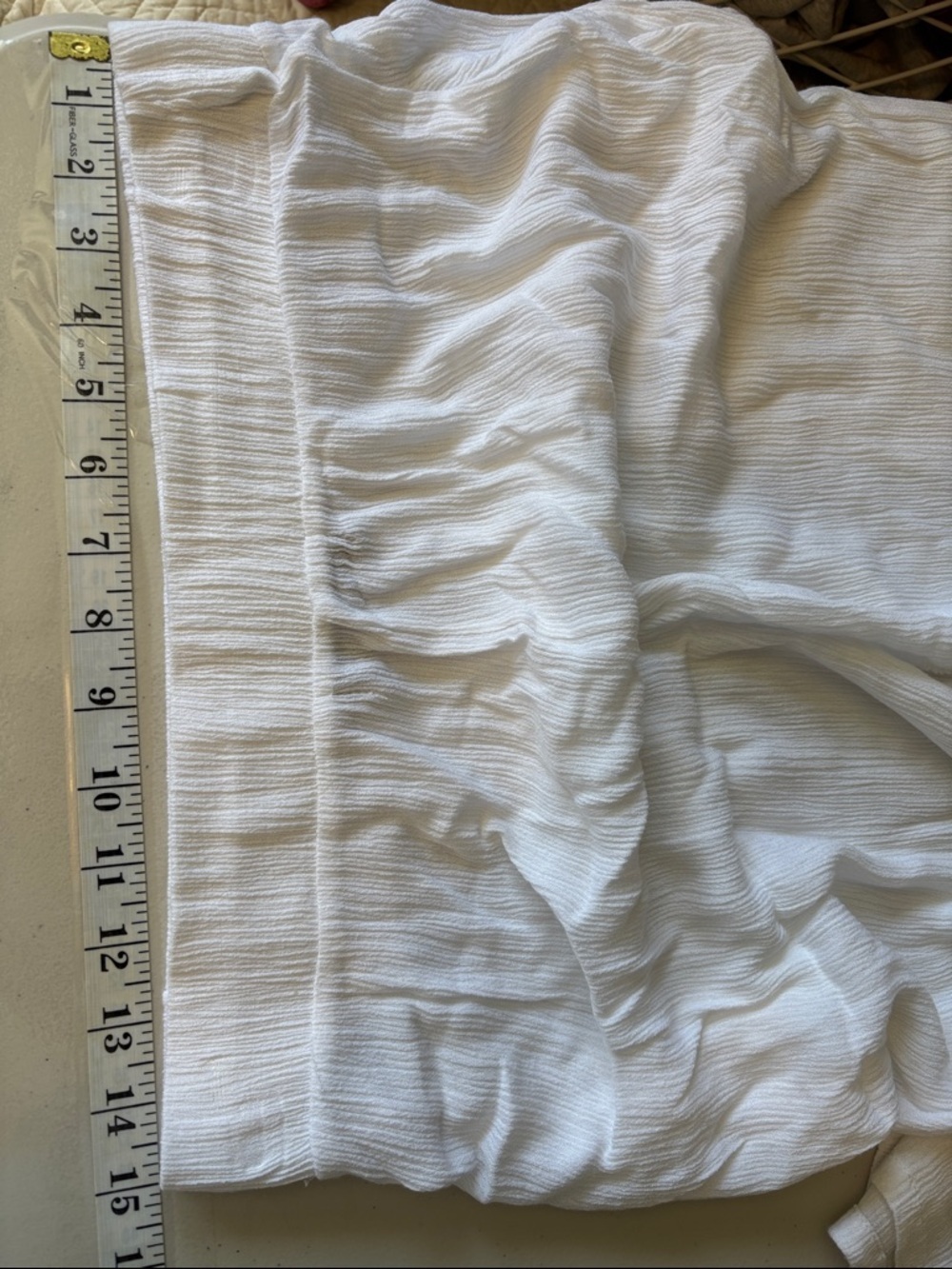 Made by Johnny White Wide Leg Crepe Pant Size XL Festival Resort Gauzy Feminine - Picture 7 of 9